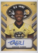 2017 Leaf Metal US Army All-American Bowl Yellow 9/10 Addison Gumbs Auto 0a7