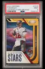 2022 panini certified #CS10 tom brady; gold /25 mirror stars PSA 9  (POP 1, 2^)