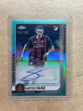 2025 Topps Chrome MLS Bartosz Slisz Aqua Wave Auto /199 Atlanta United