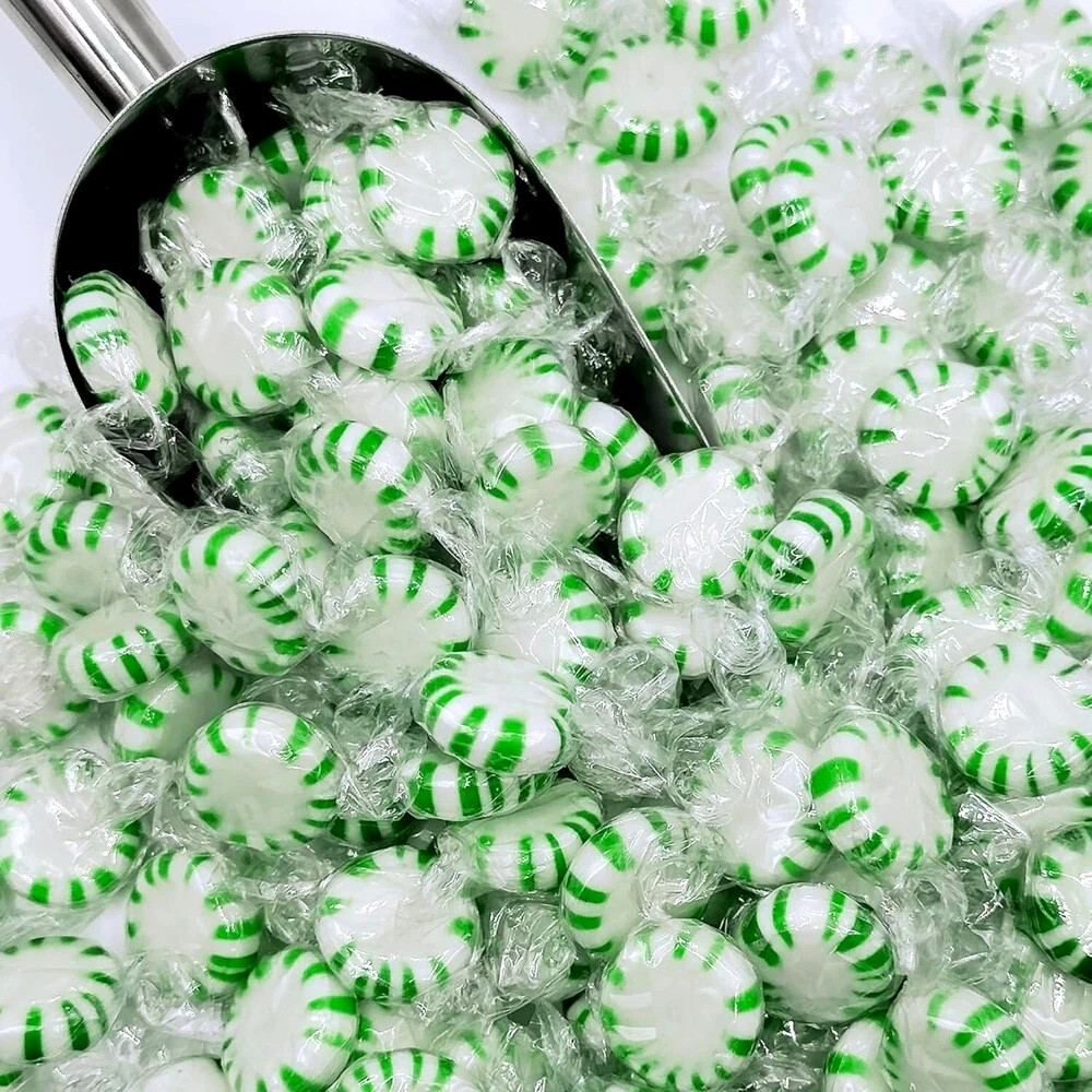 Spearmint Starlight Mints Wrapped bulk Candy -1,2,3 lbs. | F