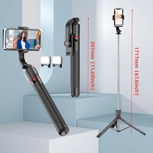 F15 Selfie Stick Tripod Bluetooth Remote Fill Light 6-Section Étendue