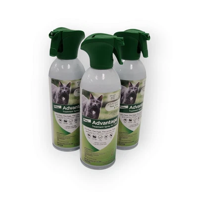 3-Pack Advantage Cat Flea Treatment Spray | Kills Fleas & Ticks | Cat Flea Sp...