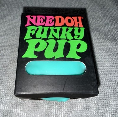 NEW Needoh Funky Pup -  Squishy Stress Relief Toy Schylling Teal Color!