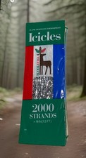 Flame Resistant Christmas Tree Icicles, 2000 Strands 18  Tarnishproof, New