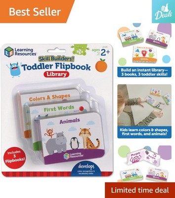 Skill Builders! Toddler Flipbook Library - 3 Engaging Activity Books for Ages 2+