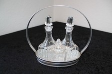 Französische Jugendstil Menage 3er Essig Öl Senf o. Salz alt Tischset Vintage