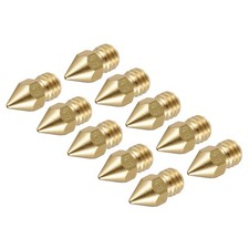 10 Pack 0.6mm 3D Printer Nozzle Brass Nozzle for Extruder, 1.75mm Filament