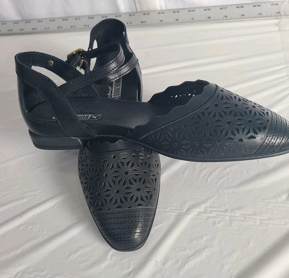 Sandalias planas Pikolinos Benissa Mary Jane negras para mujer talla 38 - Imagen 2 de 4