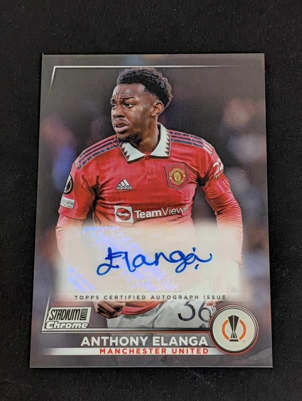 2022-23 Topps Chrome Stadium Club Anthony Elanga Auto 
