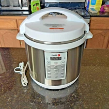 Fagor America LUX 6 Quart Electric Multi Cooker 10 Presets Stainless white WORKS
