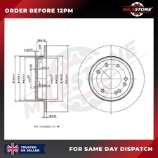 2X BRAKE DISC FOR HYUNDAI ELANTRA KONA I30 VELOSTER REAR