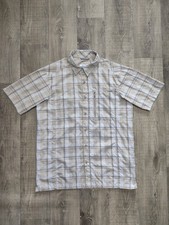 Columbia Men's Silver Ridge Plaid Short Sleeve Shirt Size M Omni-Shade