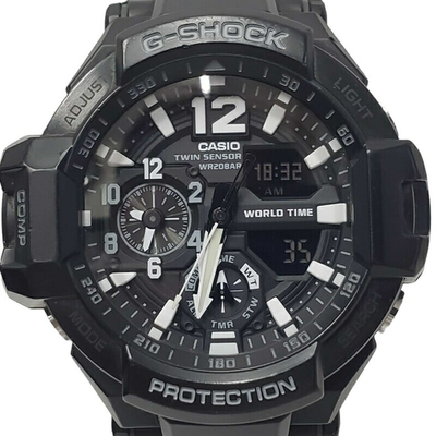 G-SHOCK GA-1100 グラビティマスター ツインセンサー 黒 稼働品 CASIO G-SHOCK GRAVITYMASTER GA-1100-1AJF Black Men's Watch Japan