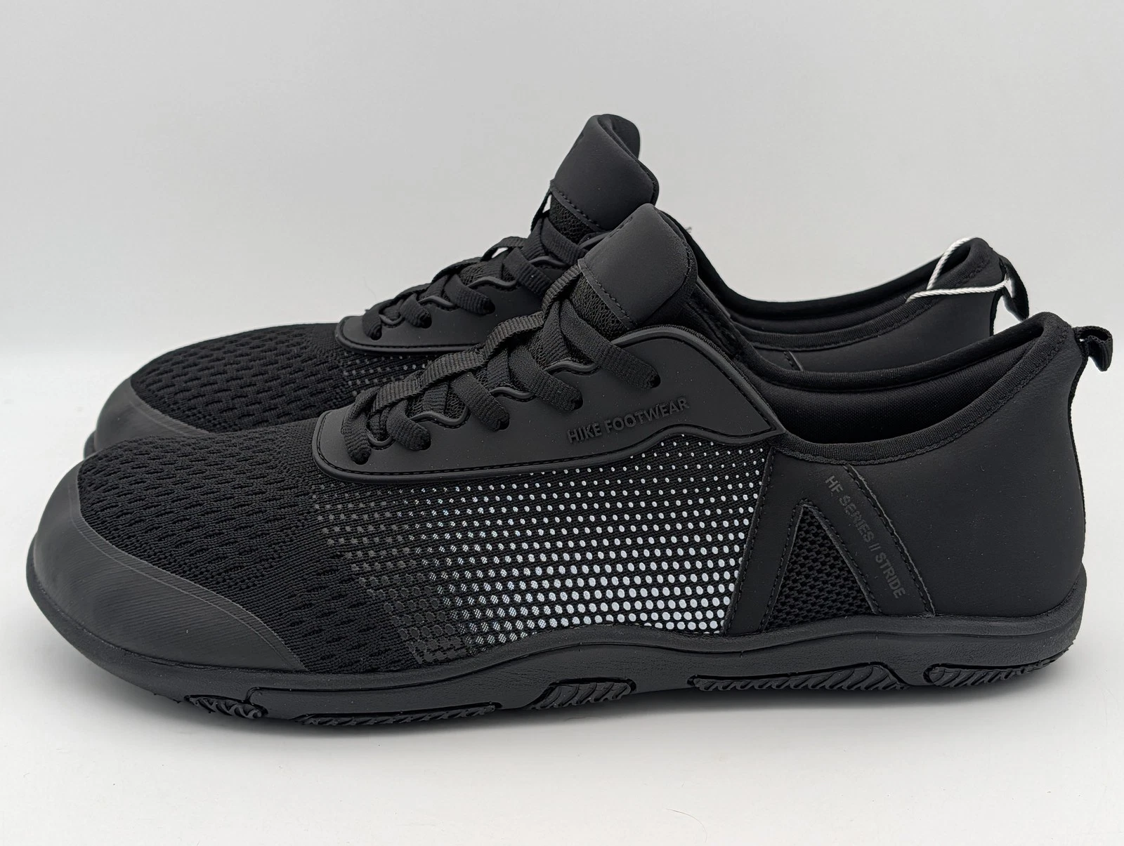 Hike Footwear W14 M12 HF Stride Black Barefoot Water Shoes Wide Toe Box
