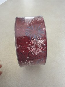 Members Mark Wired Edge Patriotic Ribbon 2.5 Inch 50 Yards New