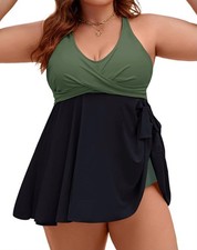 Edelqual Womens Plus Size 2XL Tankini Swimsuit 2pc Tummy Control Bathing Suit..