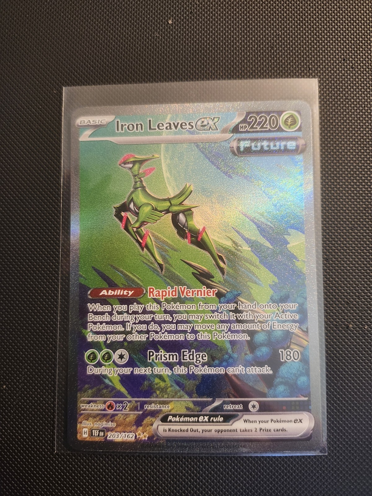 Pokémon TCG Iron Leaves EX Scarlet & Violet Temporal Forces 203/162