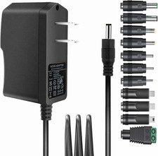 Universal 5V 2A AC Adapter Power Supply with 11 DC Plug Tips AC to DC5V 1.5A 1A