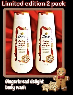 2 PACK Dove Gingerbread Delight LIMITED EDITION Body Wash 20oz Each