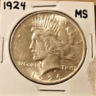 1924 - Peace Silver Dollar - Mint State