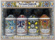 Deruta Sicilian Hand Soap 4 Pack, 21.5 Oz Each, Variety , New