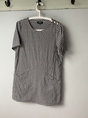 APC A.P.C. Rue Madam Paris mini Dress Vintage 2010 Cotton Gingham Short Sleeve