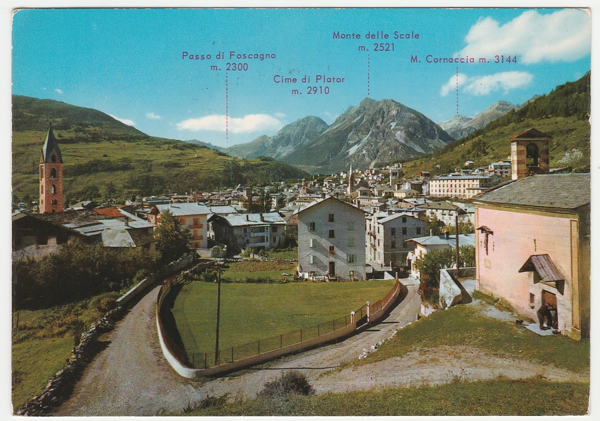 BORMIO - SONDRIO - PANORAMA DAL SANTUARIO DEL SASSELLA - VIAGG. 1967 -37027-
