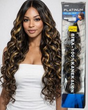Biba Platinum Soft Curly Braiding Hair 28” Extension 100% Kanekalon Color F4/27
