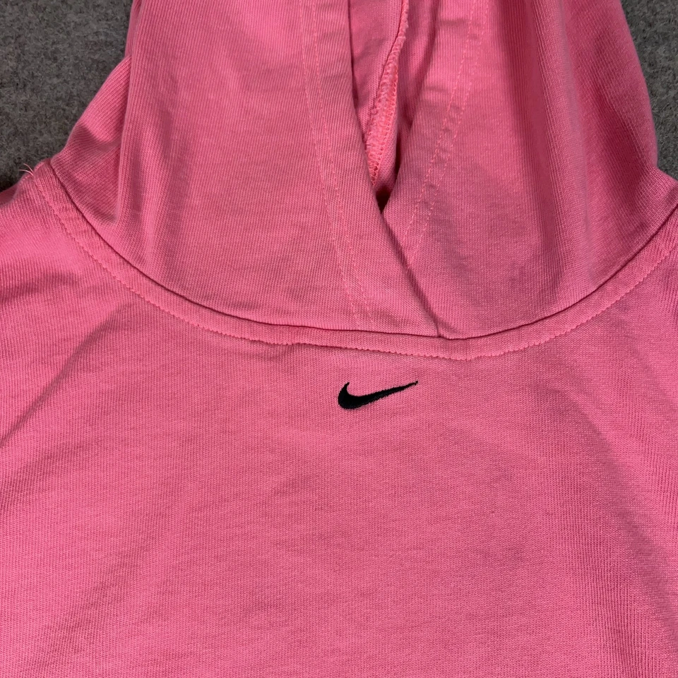Nike Hoodie Womens Small Pink Center Swoosh Embroidered Pullover Cropped Logo - Image 2 of 4