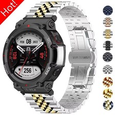 Stainless Steel Metal Band Strap For Huami Amazfit T-Rex 3/2/T-Rex Pro/Ultra 2
