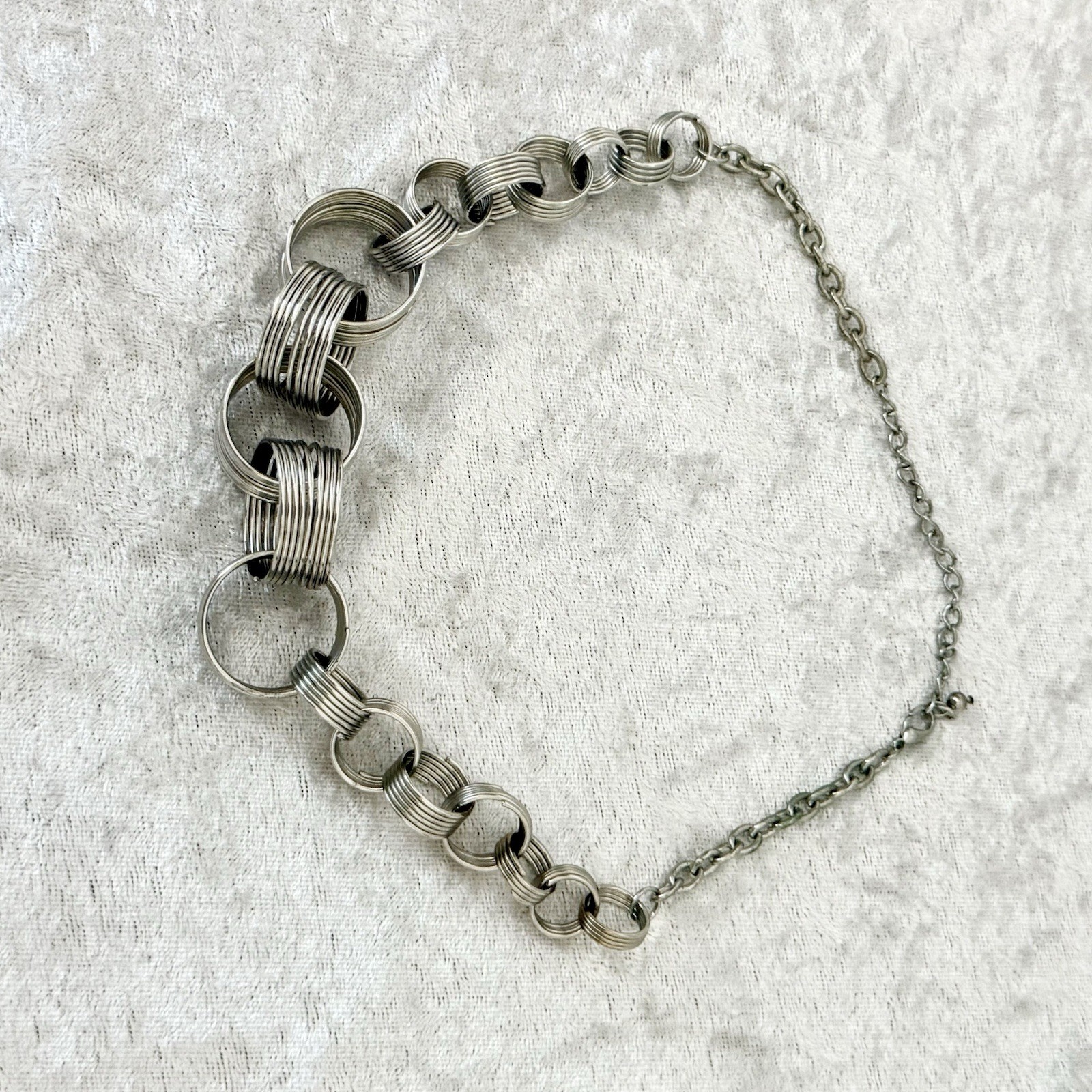 Unique Silver-Toned Interlocking Spirals Coil  Li… - image 5