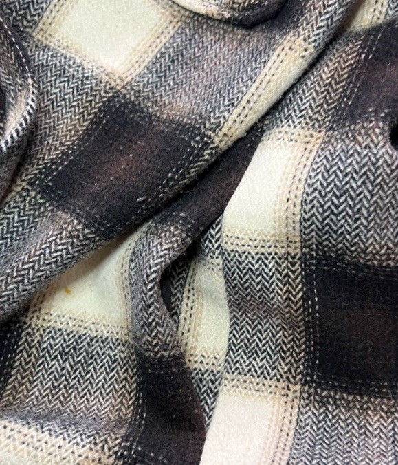 AQUA Bloomingdale’s Plaid Button Wool Jacket Size… - image 6