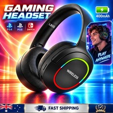Wireless Gaming Headset RGB Foldable Mic PS4 PS5 Xbox Switch PC Game Headphones