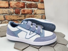 Vans Lowland CC ComfyCush Leather Light Blue Sneaker Classic Mens Sz 9 Hook Loop