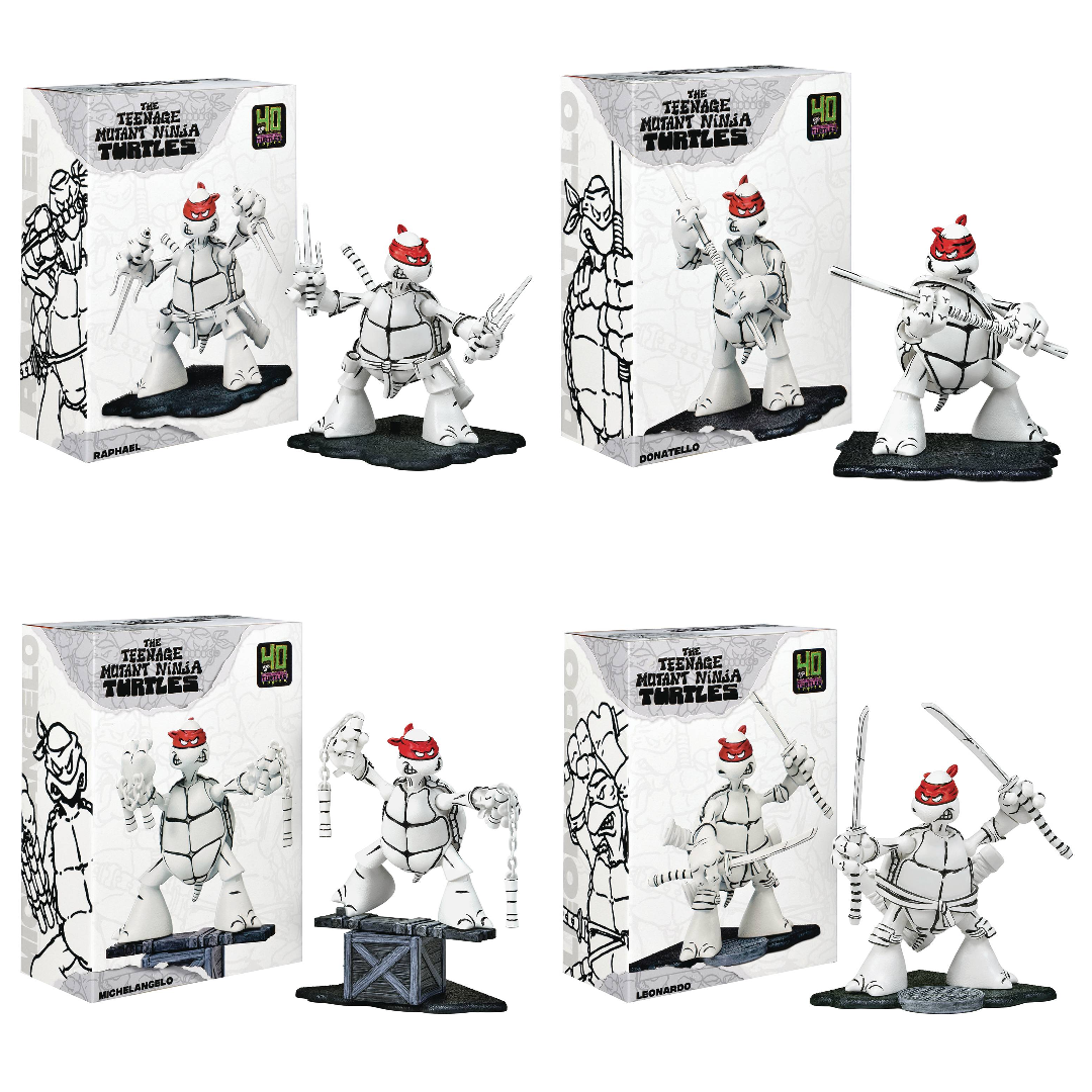 Teenage Mutant Ninja Turtles Black White Sketch PX Action Figure