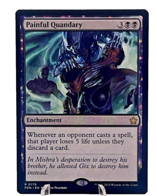 Painful Quandary 0179 FDN-Foundations, MTG Rare Regular-Magic The