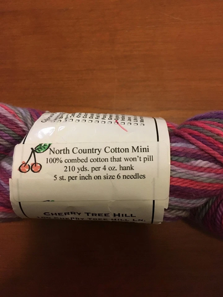 CHERRY TREE HILL - NORTH COUNTRY COTTON MINI - WORSTED WT YARN- CLR - GYPSY ROSE - Image 2 of 4