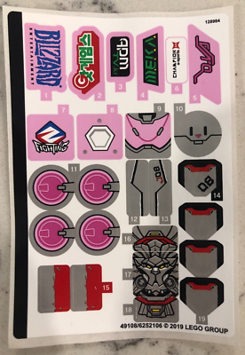 LEGO STICKER SHEET for 75973 Reinhardt, New Genuine