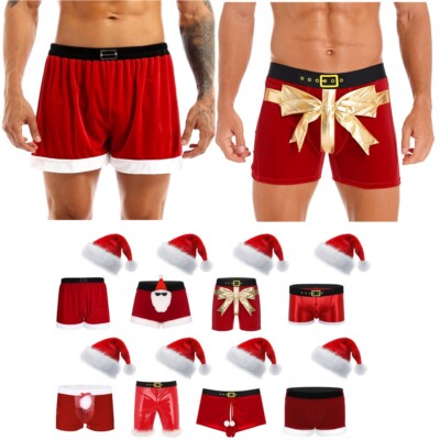 Herren Weihnachts Boxershorts 8-Typen Weihnachtskostüm Weihnachten Sexy Neuheit