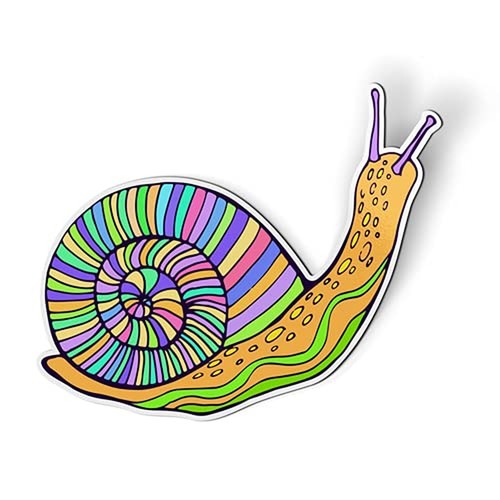 Colorful Snail - 5.5" Magnet for Car Locker Refrigerator