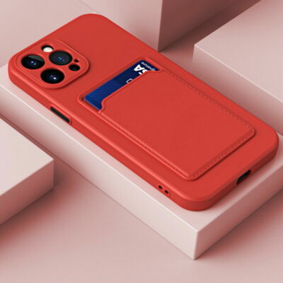 Case Shockproof Silicone Card Holder Cover For iPhone 17 16 Pro 15 Pro Max 14 13