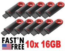 Lot 10 x SanDisk 16GB Cruzer Dial USB Flash Memory Pen Drive SDCZ57-016G 16 GB