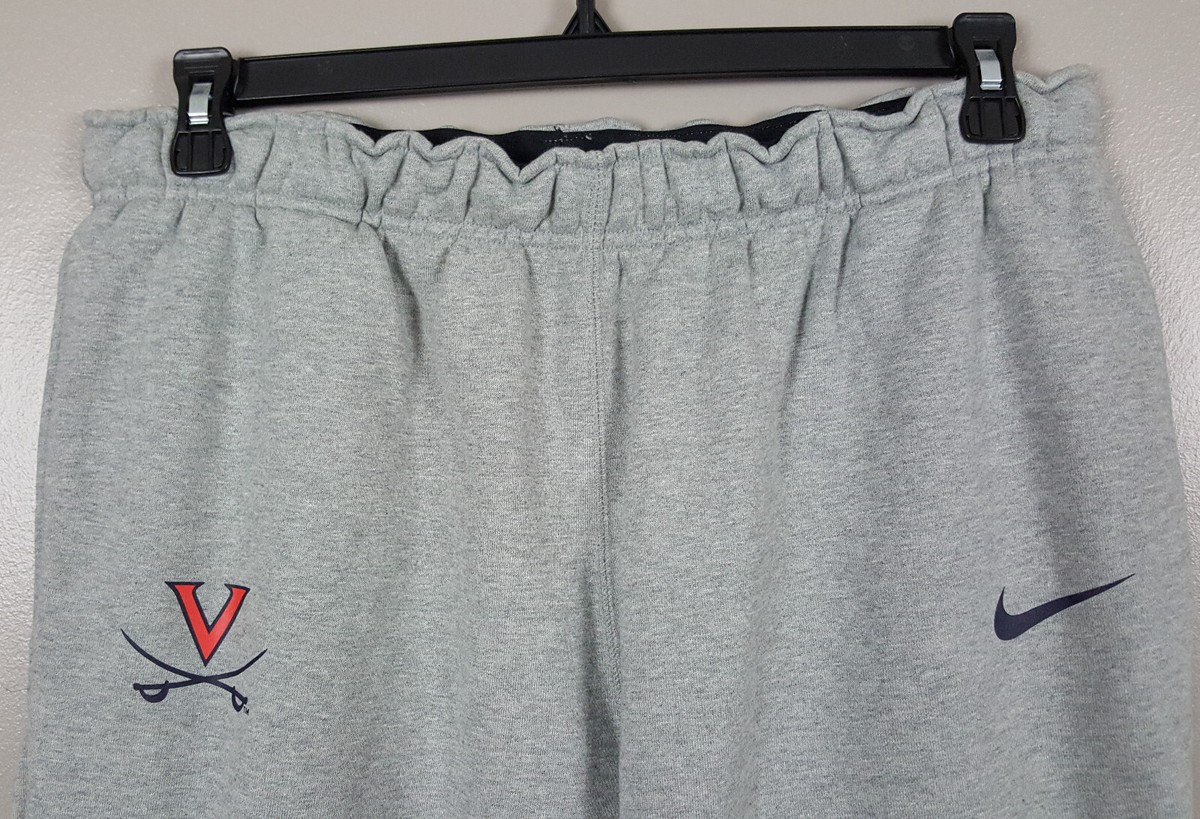 NIKE VIRGINIA CAVALIERS FOOTBALL TEAM-ISSUED SWEATPANTS PANTS GREY