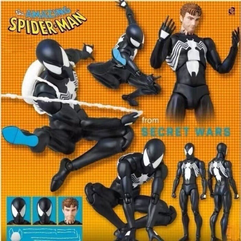 In Stock! MAF147 COMIC Spider-Man Black Venom Suit Action Figure