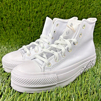 Converse Chuck Taylor All Star High Leather Platform Bride Mrs