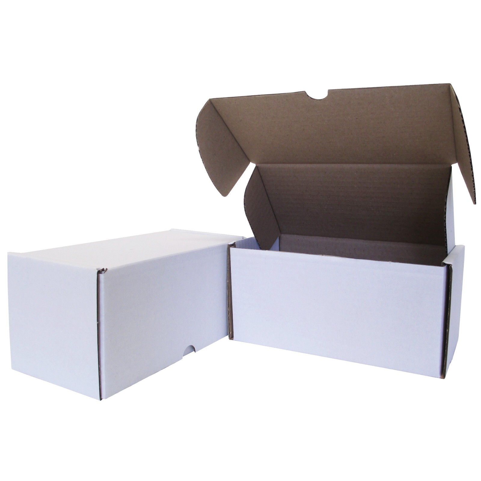 White 8x4x4""  Diecut Post Mailing Cardboard Boxes Single Wall Packaging Cartons