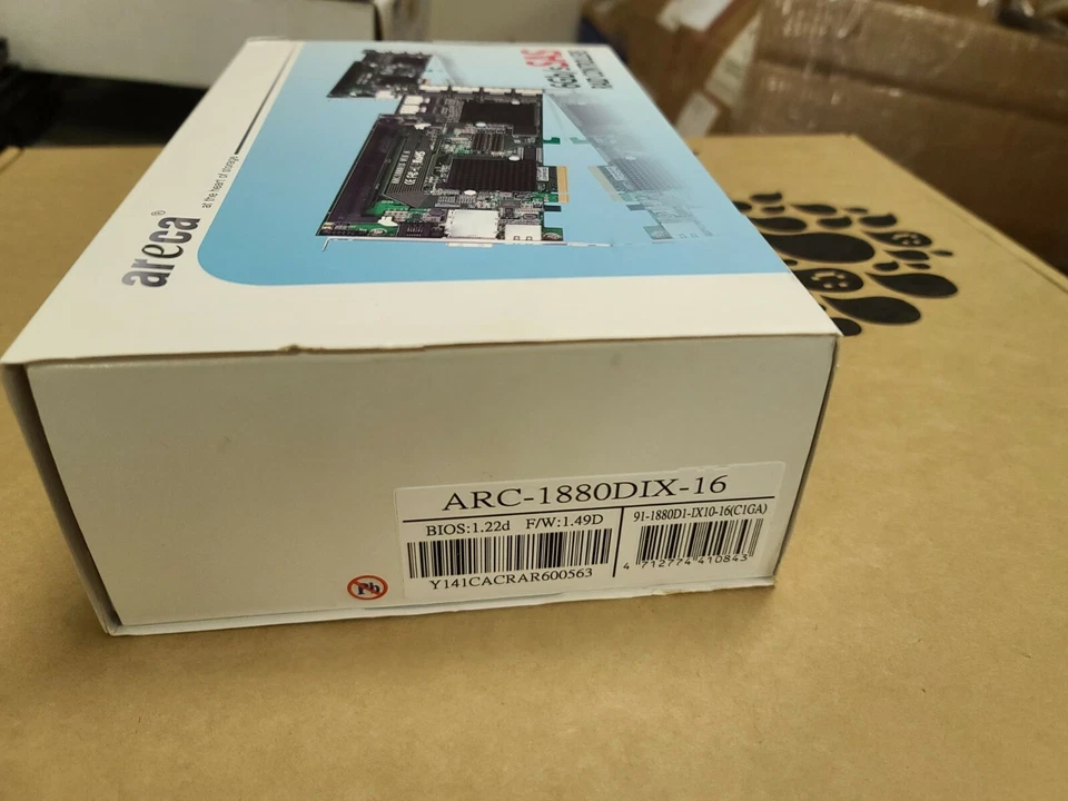 Areca ARC-1880DIX-16 1GB Cache PCIe 4e+ 16i Ports 6Gb/s SAS/SATA RAID Card - Image 2 of 4