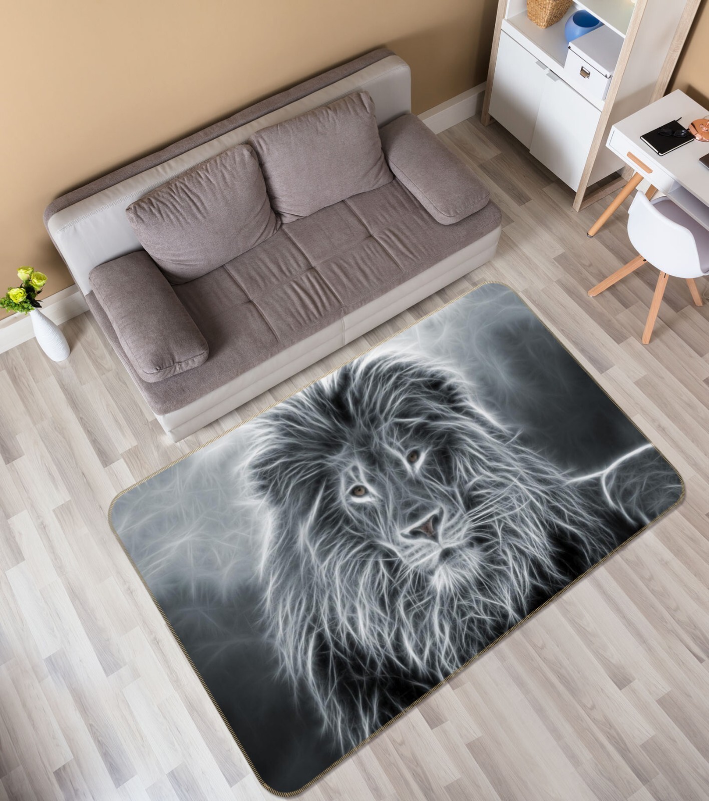3D Lion King NAW2118 Game Rug Mat Elegant Photo Carpet Mat Eve 2023
