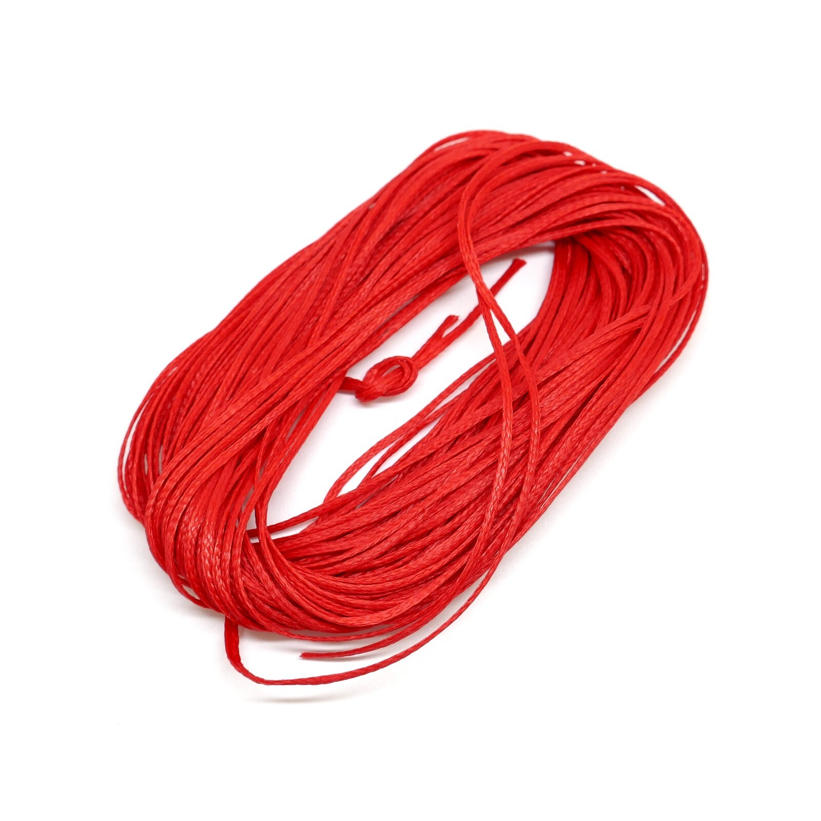 Micro Macrame Waxed Cord - 0.8mm 10 Metres Red - Strog Stitching Sewing Crafts