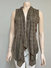 Inc, Open Front Cardigan Vest, Vakko Olive, Size Small, Nwt $169.50
